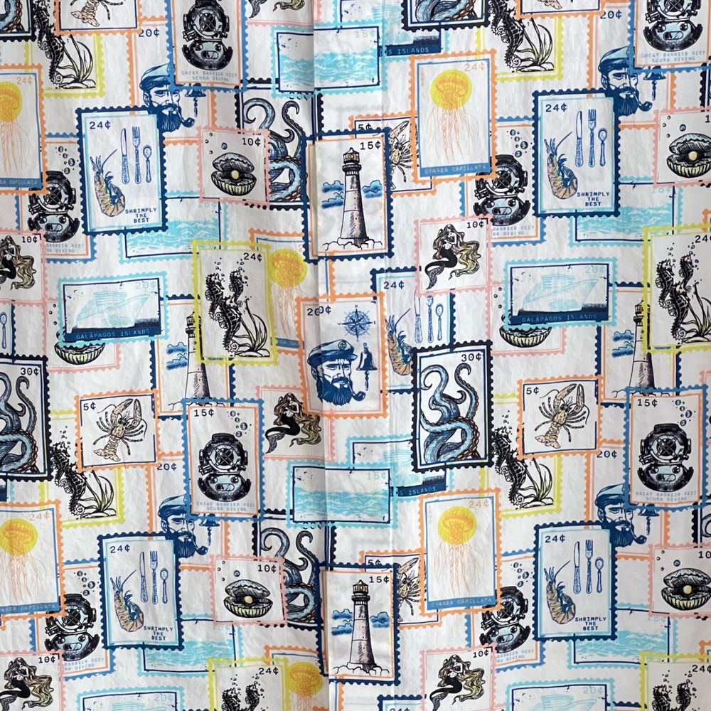 Murano Mens Shirt XXL Slim Fit Nautical Sea Stamp Cotton White rt - Picture 11 of 12